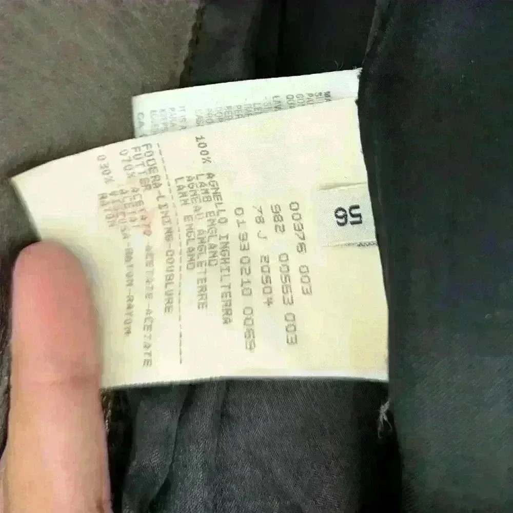 Giorgio Armani Men's Lamb Skin Leather Blazer Jacket Made In Italy Size 56 - Picture 9 of 10